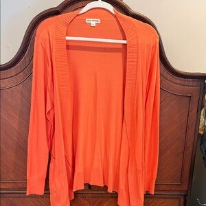 Zenana Outfitters Vibrant Orange Cardigan